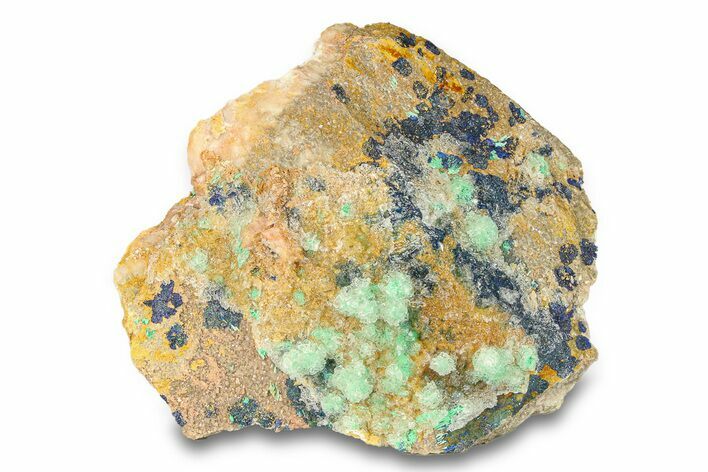 Malachite and Azurite on Ferroan Dolomite - Morocco #291844